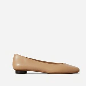 Everlane - The 90s Flat - light taupe leather